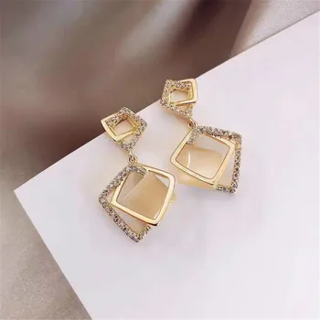 

2020 South Korea New Fashion Geometric Square Earrings High Quality Simple Earrings Elegant Lady Jewelry