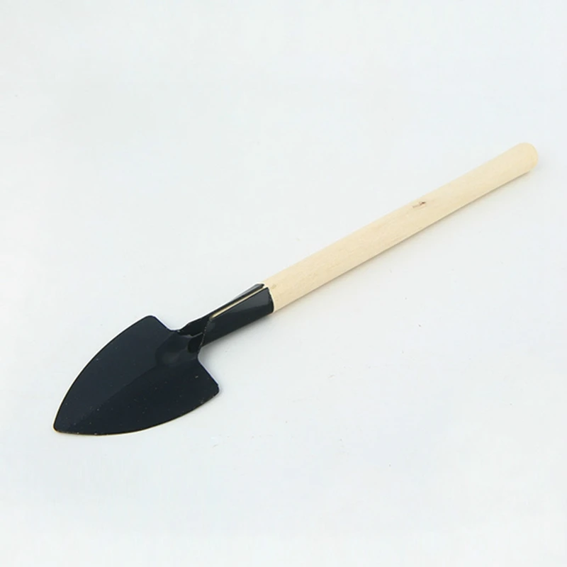 3pcs Set Mini Gardening Tool Small Rake Shovel Spade Fairy Garden Accessory Wood Handle Iron Head Plant Potted Digging Tool