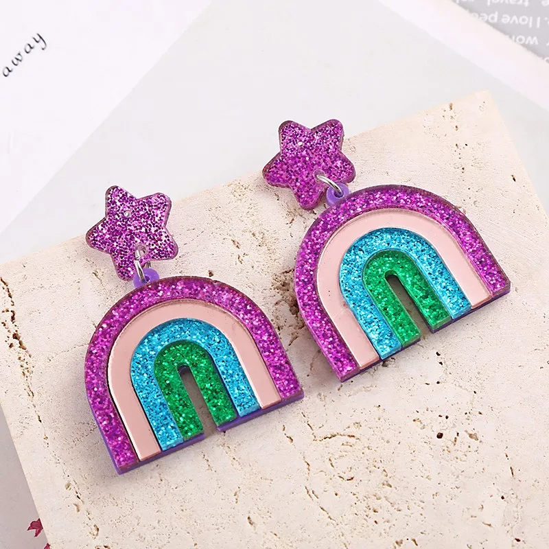 Women Acrylic Drop Earrings Geometric Trendy Party Gift Jewelry