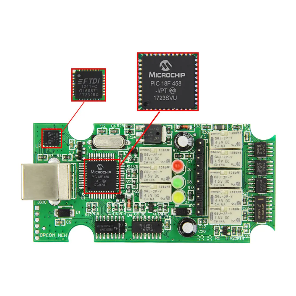 OPCOM op com для OPEL V1.95 с PIC18f45 FT232RQ может быть обновление вспышки OBD 2 диагностический