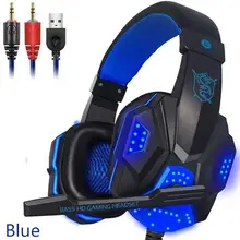 Gaming Headphone Over Ear Gaming Headset with Mic and LED Light 3 5mm plugs for Computer Laptop Cellphone PS4