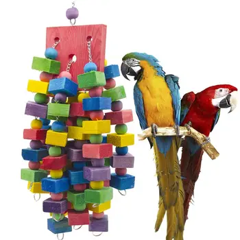 

Bird Parrot Toys Nature Wood Parrot Chew Toy for Small and Medium Birds African Grey Parakeets Gift Bird Supplies C42