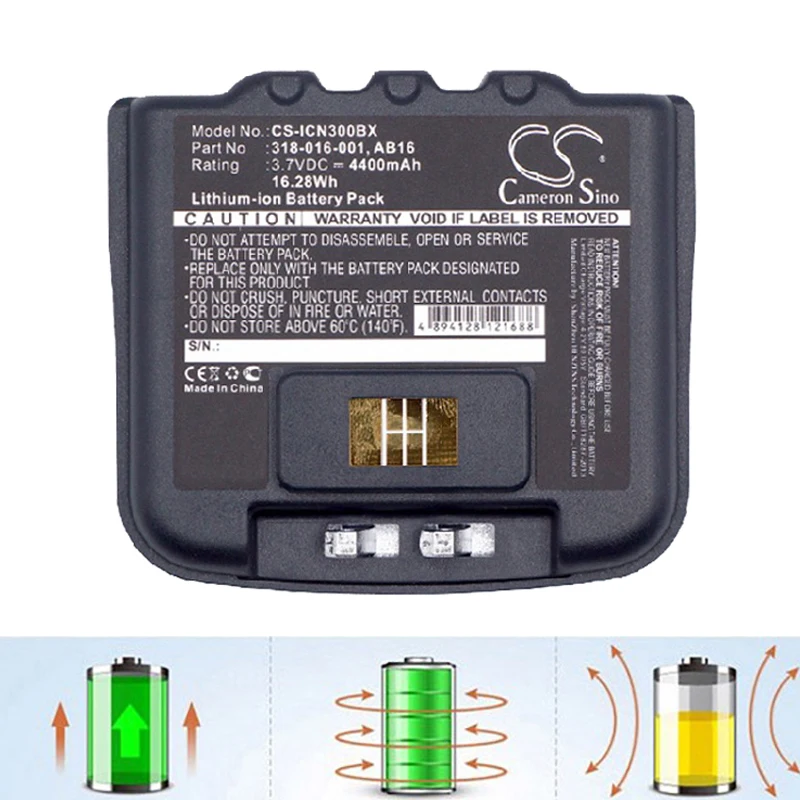 318-016-001 para Intermec Bateria Nova 16.28wh Cs-icn300bx Cn3 Cn3e Cn4 4400 Mah - 2 intermec CS-ICN300BX cn3, cn3e, cn4