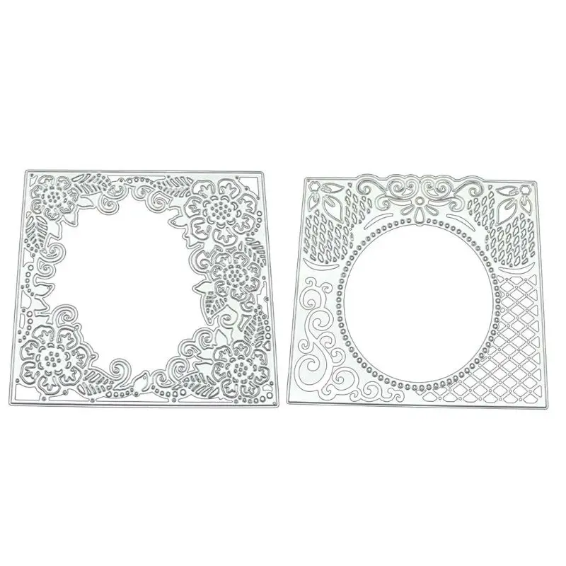 Vintage Flower Frame Metal Cutting Dies Stencil Scrapbooking Album Stamp Paper Card Embossing Decor