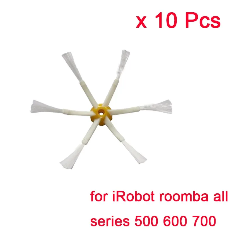 10 комплектов для пополнения iRobot Roomba все 500 600 700 серии 520 550 650 660 780 6-Armed боковая щетка для Roomba набор аксессуаров