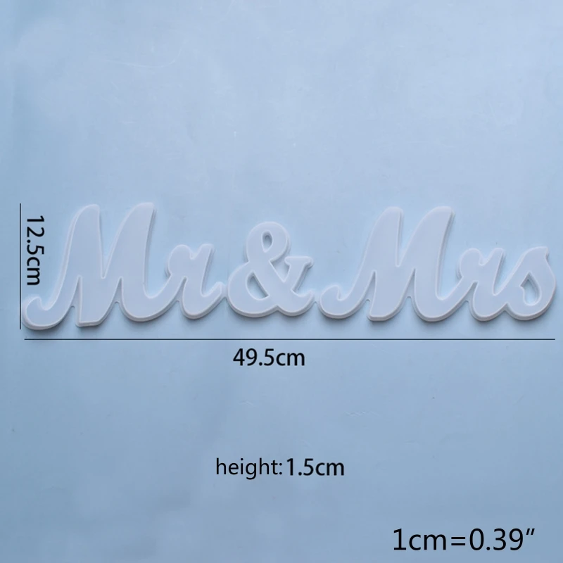 С украшением в виде кристаллов эпоксидная смола форма MR MRS слов перечисленных