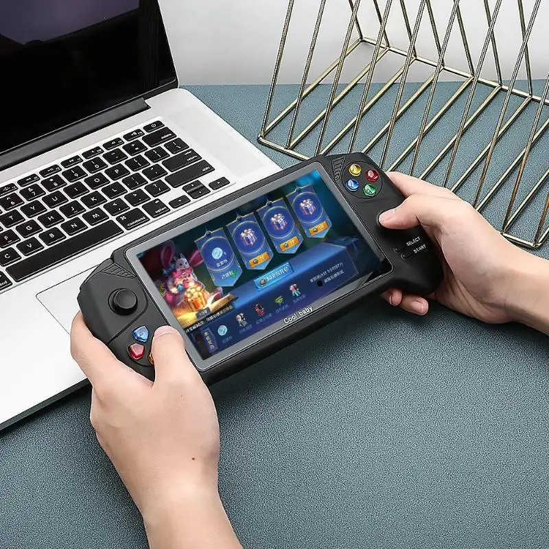 Tanie COOLBABY podręczne konsole do gier klasyczny 7.0 calowy uchwyt retro konsola do gier podwójne joysticki do PSP GBA NES FC Game Player nowość