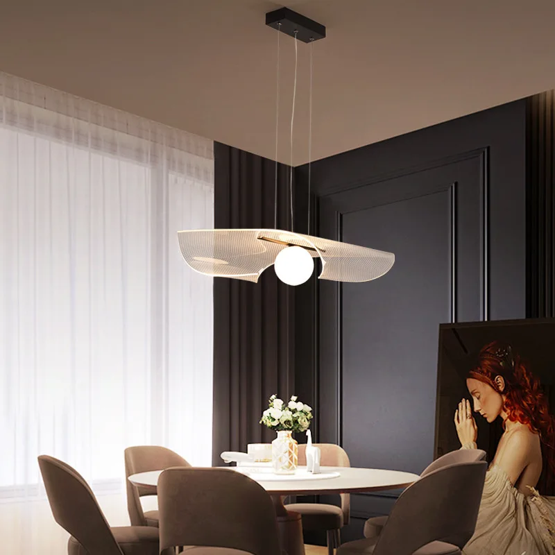 

Minimalist Modern Living Room Chandelier Bedroom Bar Coffee Shop Acrylic Material Unique Creative Home Fashion Lighting Fixtures
