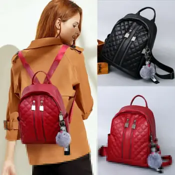 

2019 Women Backpack Travel PU Leather Handbag Rucksack Shoulder Bags Fashion School Shoulder Bag