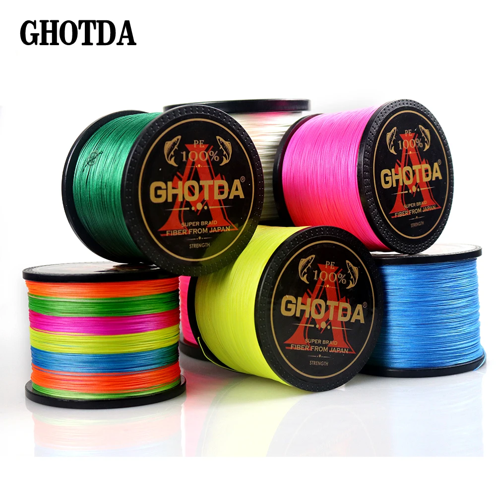 8 нитей GHOTDA 4 нити японская супер прочная плетеная рыболовная леска из