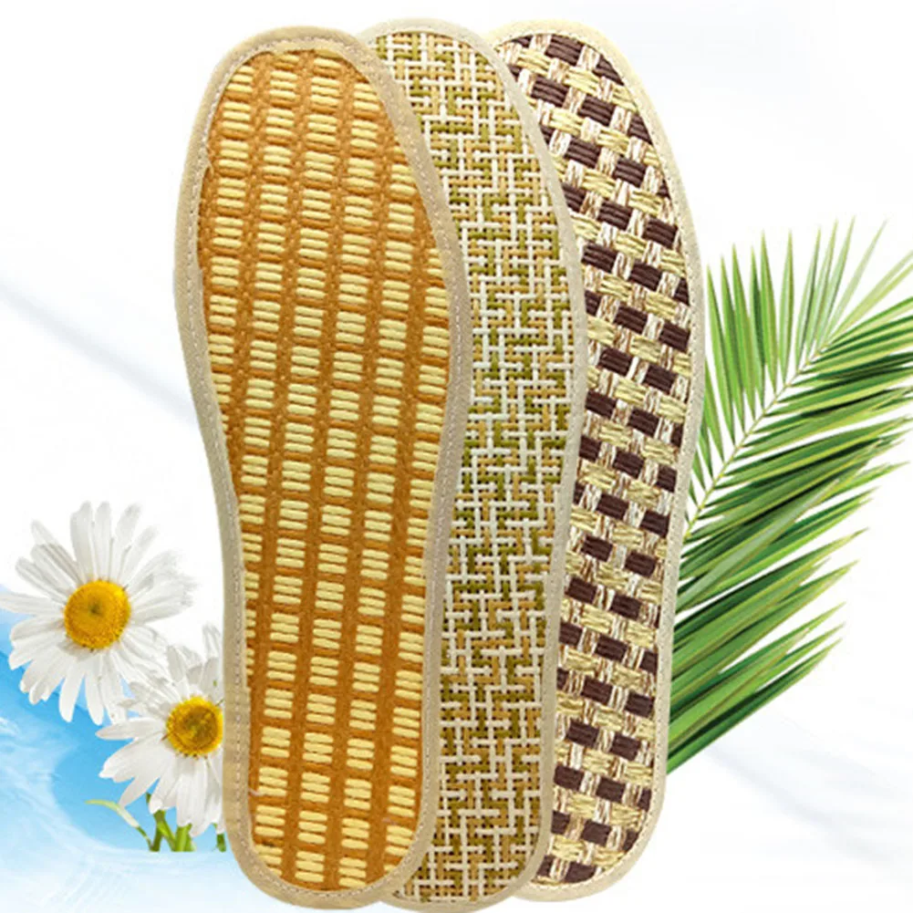 Men And Women Hand-Woven Bamboo Charcoal Linen Insoles Sports Breathable Anti-Bacterial Insoles Comfortable Insoles