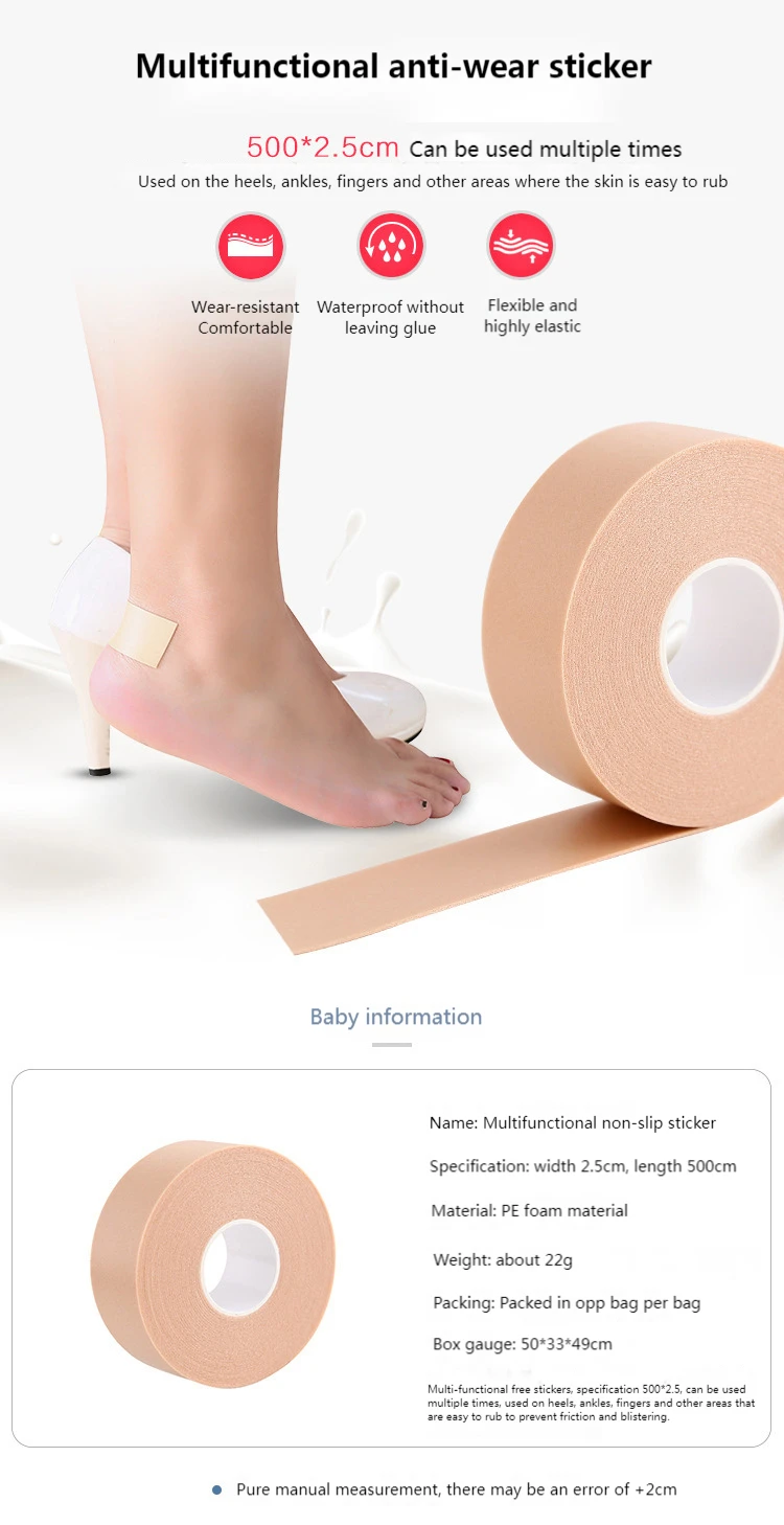 5M Silikon-Gel Fersenschutz Fußpflege Damen Schuh-Einlagen Einlegesohlen-Aufkleber Nützlicher Fersenschutz Polster-Bänder – Detail 12