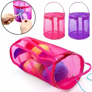 

Mesh Storage Bag Portable Lightweight Ball Wool Yarn Crochet Thread Clothes Mesh Bag Storage Organizer Tote