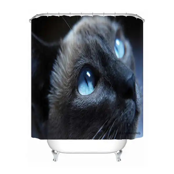 Custom Art Cat Black Prof домашний тканый водонепроницаемый занавеска для душа домашняя Ванна Ванная комната крючки полиэстер ткань мульти Sizes180509-53 - Цвет: Shower Curtain
