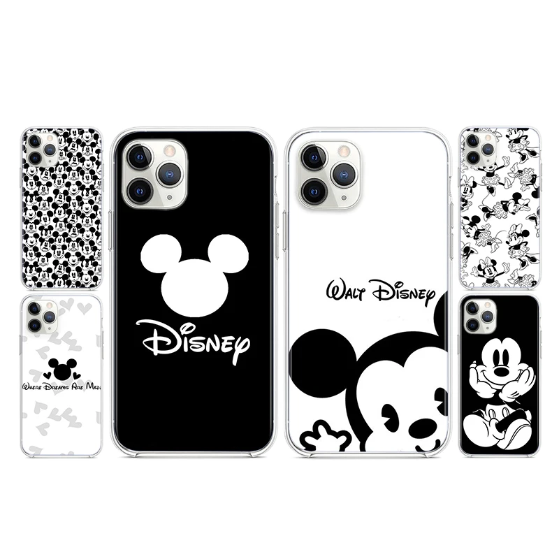 Topolino In Bianco E Nero Per Apple Iphone 14 13 12 11 Se Xs Xr X 7 8 6 5 S Mini Plus Pro Max 2020 Custodia Morbida Trasparente Per Telefono