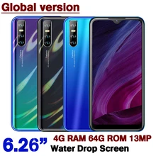 Wasser Tropfen Bildschirm M30s Quad Core Smartphone 13MP Gesicht id entsperrt 4GB RAM 64GB ROM Android 6,26 zoll handy Billig Celulares