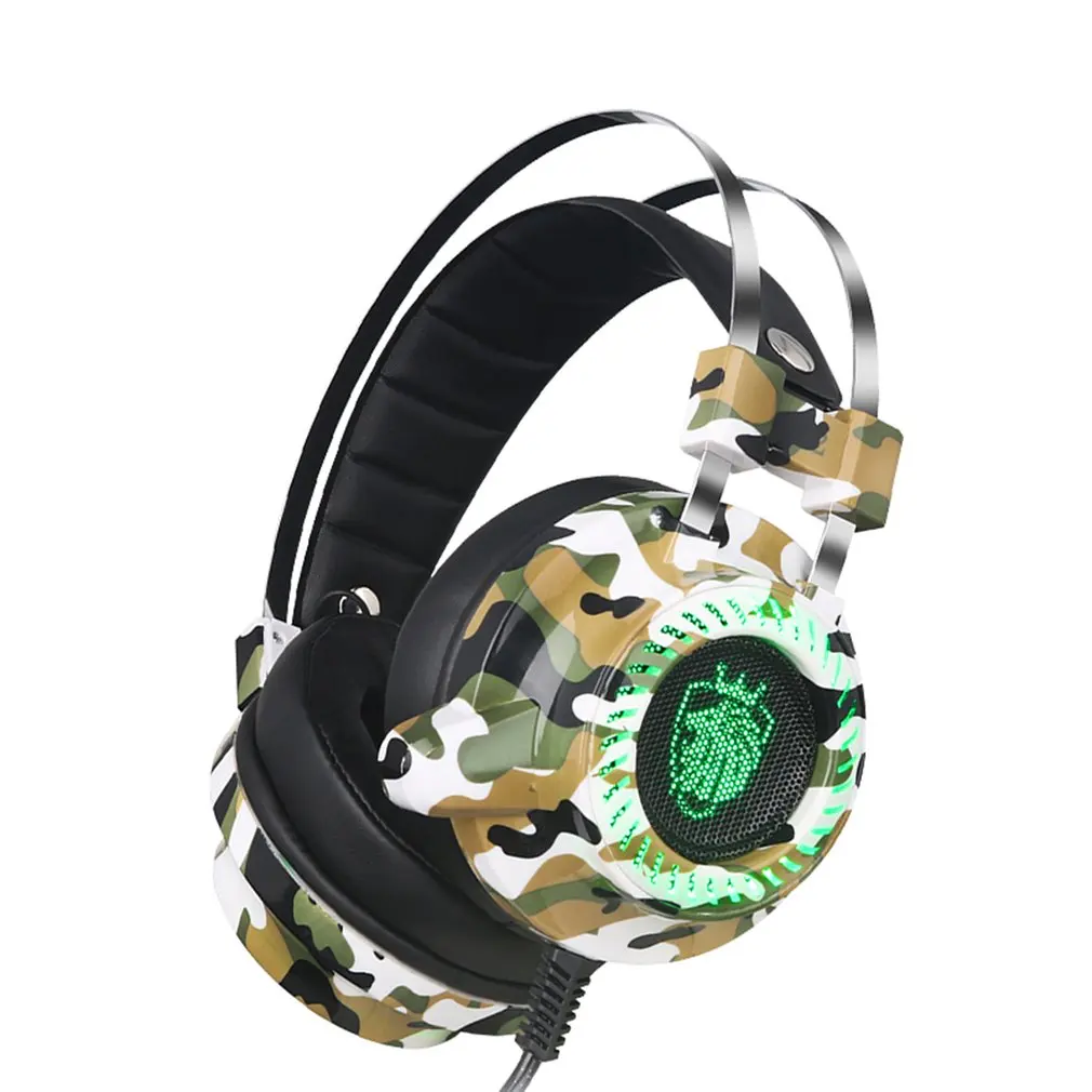 

Professional Gaming Headphones Built-in Sound Card USB 7.1 Channel Headset Stereo Wired Earphones with Microphone for Gamer