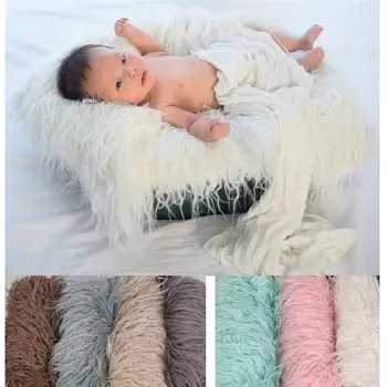 

Baby Photography Blanket Newborn Baby Furry Rug Background Blanket Backdrop for Meaningful Milestone Photograph