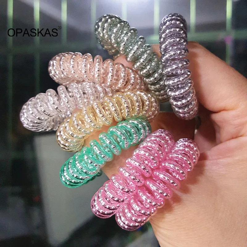 Spiral No-Crease Hair Ties – Strong Grip Ponytail Holders