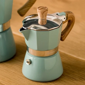 

Aluminum Italian Moka Espresso Coffee Maker Percolator Stove Top Pot 150/300ML Coffee Percolator Household