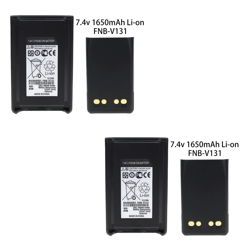 Black 2X Замена Батарея для Vertex VX230 VX231 VX234 VX228 FNB-V103LIA 1650 мА-ч - Цвет: Black