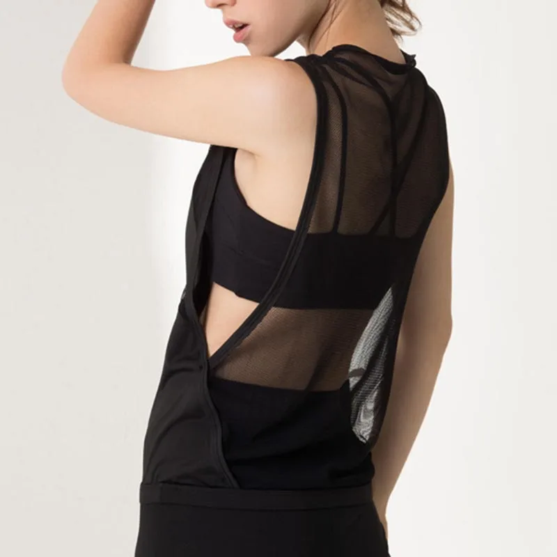 

Women Solid Color Sleeveless Round Collar Quick Drying Vest for Summer Yoga Running EDF88