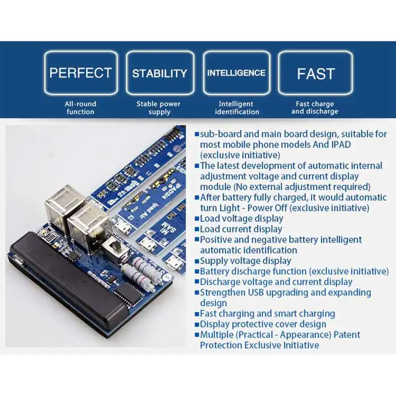 Мобильный телефон универсальный аккумулятор активация Доска Быстрая зарядка инструменты для ПХБ с Usb кабелем для Iphone для Android телефон отправить инструмент