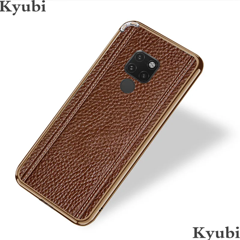 Чехол из натуральной кожи с текстурой личи для huawei mate 20 P20 Pro mate 20X, металлический каркас, чехол для huawei mate 20 P20 ETUI