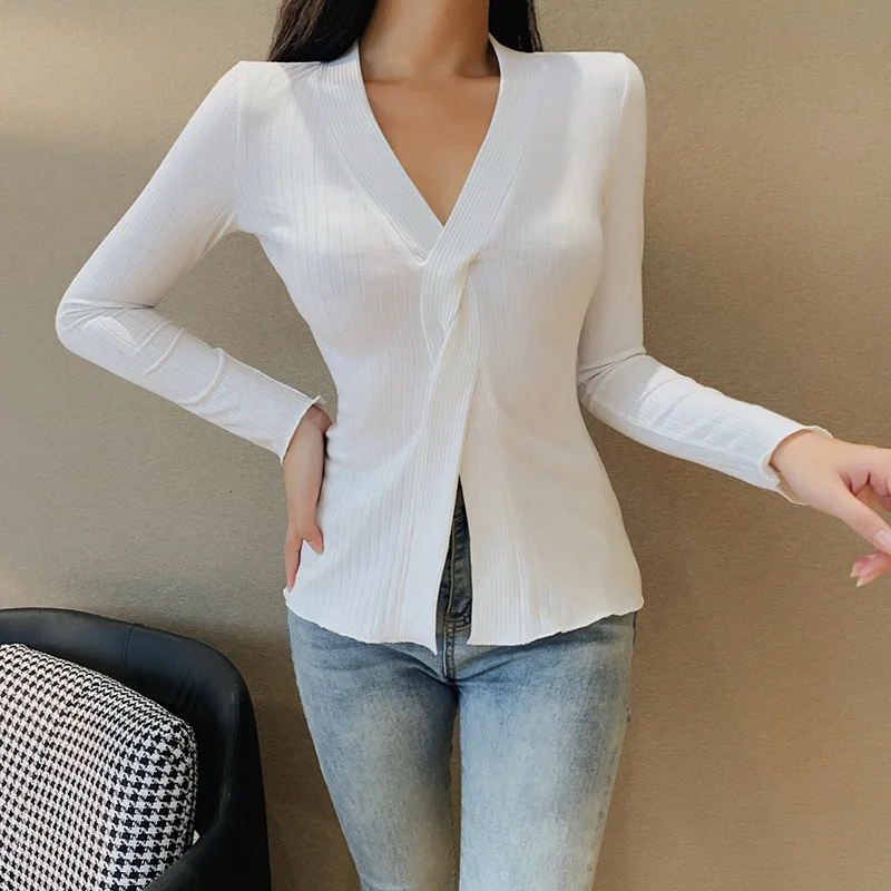 [EAM] Women White Pleated Perspective T-shirt New