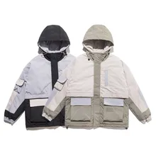 Зимняя новая японская цветная подходящая хлопковая одежда с карманами, Мужская трендовая свободная Толстая Повседневная хлопковая одежда