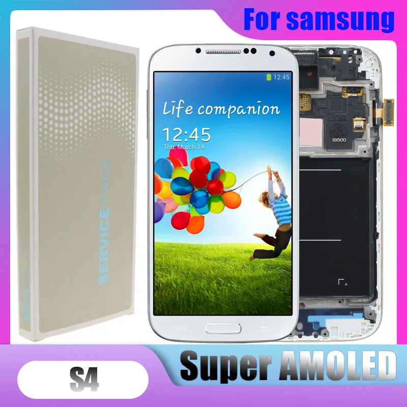 Оригинальный Super AMOLED S4 LCD для Samsung Galaxy GT-i9505 i9500 i9505 i337 ЖК-дисплей сенсорный экран