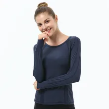 Женские футболки для йоги спортивный укороченный Топ Спортивная одежда для фитнеса Облегающая рубашка для бега сетчатая с длинным рукавом для тренировок Женская растягивающаяся Спортивная безрукавка