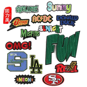 

6pc OMG! LA FUN SUNNY English letter ironing on patch