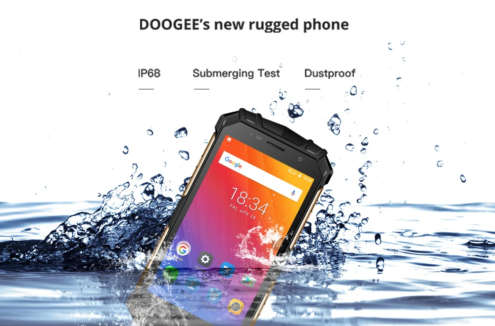 DOOGEE S60 Lite IP68 беспроводной зарядный смартфон 5580 мАч 12V2A Быстрая зарядка 16MP 5,2 ''FHD MTK6750T Восьмиядерный 4 ГБ 32 ГБ NFC телефон