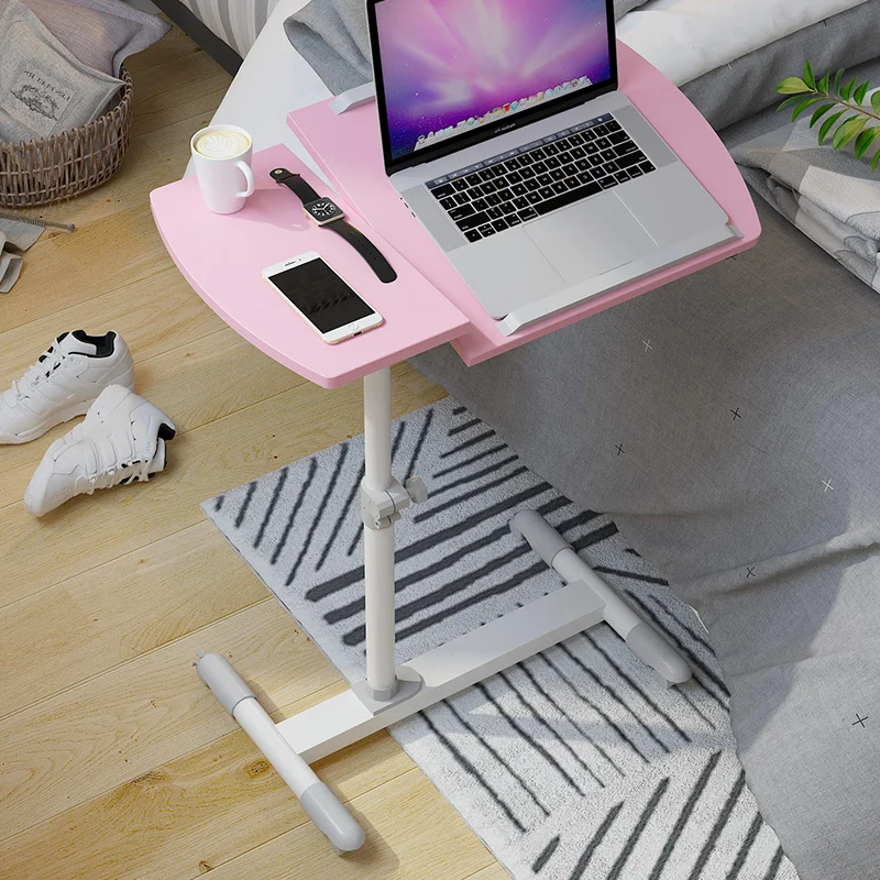 

Computer table simple household movable desk can lift bedside table
