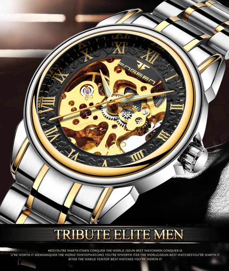 2019 пара часов лучший бренд стали механические наручные часы для мужчин и женщин Orologio Uomo турбийон, часы-скелетоны