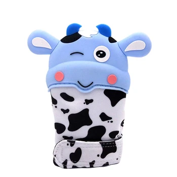 

2Pcs Baby Anti-Bite Chews Silicone Baby Molars Gel Gloves Baby Teething Mitten, Mitten Teether Infant Toys