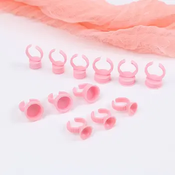

100 Pcs/Set Waterproof Disposable Microblading Tattoo Cup Holder Permanent Tattoo Pigment Ring Makeup Ink Rings Separator
