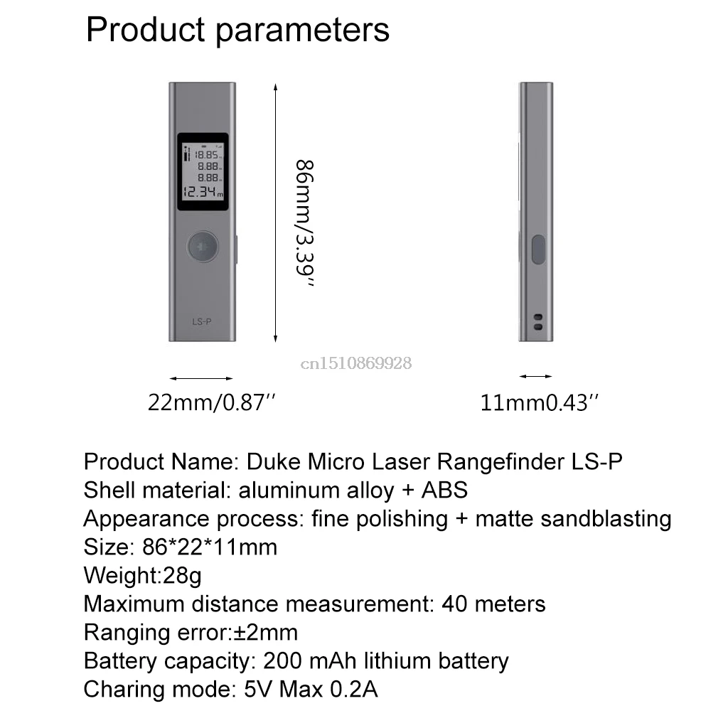 Mini 40m Laser Rangefinder High Precision Area Volume Angle Distance Meter LS-P Mini 40m Laser Rangefinder High Precision Area Volume Angle Distance Meter LS-P
