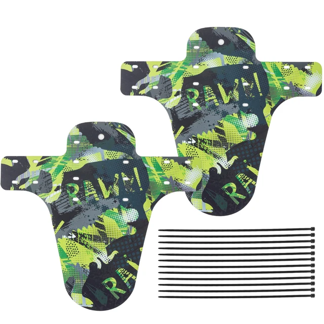 CHOOEE Bicycle Fender, PP MTB Mountain Bike Front+Rear Universal Mudguard 2pcs Green field