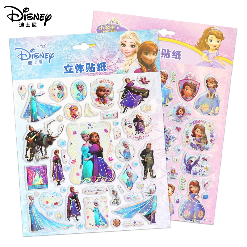 Disney Cartoon Frozen Princess Mickey Mouse Bubble Stickers 3D Puffy Wall Sticker For Kids Gift Notebook Sticker Label DIY Decor Disney Cartoon Frozen Princess Mickey Mouse Bubble Stickers 3D Puffy Wall Sticker For Kids Gift Notebook Sticker Label DIY Decor