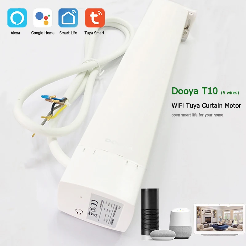Dooya T10 wifi tuya curtain motor ,work alexa google home smart life