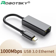 Usb C Ethernet Adapter Usb Type C Naar 10/100/1000M RJ45 Lan Adapter Voor Macbook Pro huawei P30 Usb C Netwerkkaart Converter