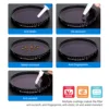 40.5 43 46 49 52 55 58 62 67 72 77 82mm ND Lens Filter ND2 to ND2000 Variable Adjustable Neutral Density Lens With Filter Case 3
