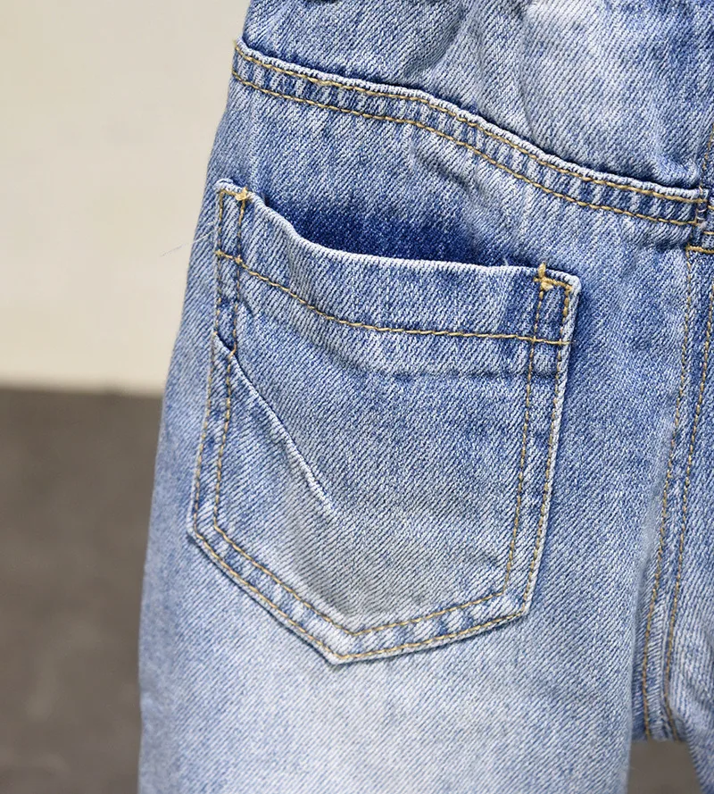 New Spring Autumn Baby Boy Jeans Pants Kids Boys Denim Boys Trousers Pure Cotton 2-6T Distrressed Baby Boy Pants Jeans