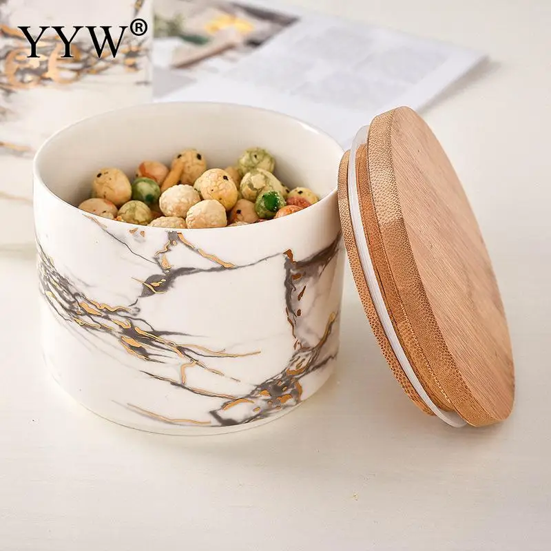 Crack Spices Storage Box Kitchen Organizer Jars For Slimes Storage In The Kitchen Ceramic Container With Cover For Cereals Cans