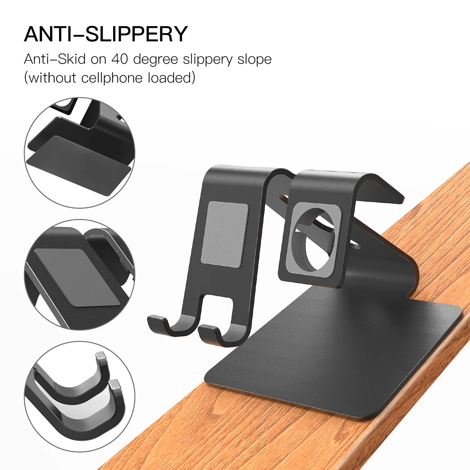  Apple Watch Stand OMOTON 2 in 1 Universal Desktop Stand Holder for iPhone and Apple Watch (Both 38m