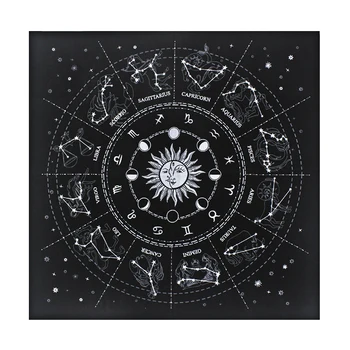 

Tarot Table Top Cloth Astrological Divination Mat Tarot Urana Tapestry 49*49cm