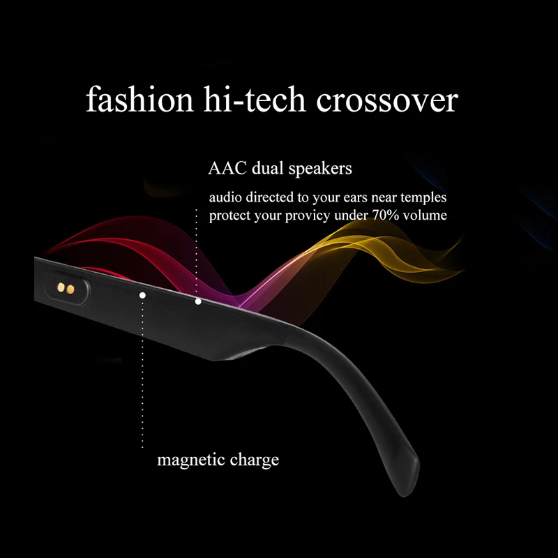 Smart Glasses Wireless Bluetooth 5.0 Sunglasses Outdoor Smart Sport Hands-Free Calling Calling Music Anti-Blue Eyeglasses