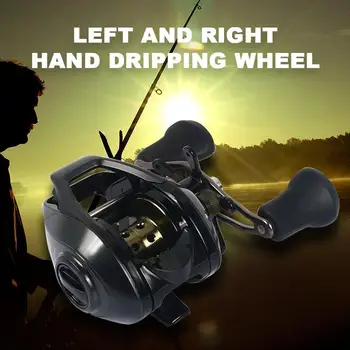 

Fishing Reel Fishing Wheel Metal Rocker Spool Gear Black 19+1 Dripping Wheel
